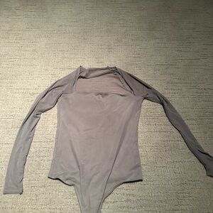 Abercrombie & Fitch Slate Long Sleeve Bodysuit